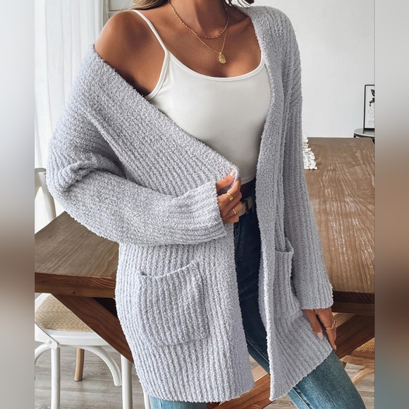 Remi Cozy Knit Cardigan - Gray - Picture 4 of 5